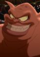 Monstar Pound from Space Jam 1996 grinning menacingly, showcasing his fierce personality and basketball prowess.