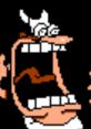 Peppino expressing surprise with a wide open mouth and large teeth, featuring a whimsical cartoon style.