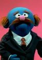 Mr. Johnson, a blue puppet with a mustache and suit, featured in children's entertainment by Jerry Nelson.