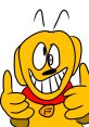 Fetch Fitzgerald Fetcherton, the cheerful yellow dog character, giving a thumbs-up with a big smile and red collar.