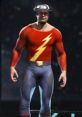 Jay Garrick, the original Flash, in classic red and yellow costume with a lightning bolt emblem and helmet.