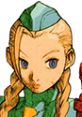 Cammy White from Marvel vs. Capcom 2, featuring her iconic green outfit and braided hairstyle, stands ready for battle.