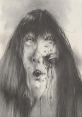 Frightening portrait of a woman with a horror-themed expression, ideal for Halloween scary stories inspiration.