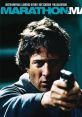 Dustin Hoffman stars in "Marathon Man," gripping a gun in a tense moment, showcasing suspense and drama in the film.