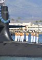 Crew on a submarine in ceremonial uniforms, symbolizing naval life and inspired by "Seaquest DSV" adventures.