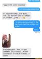 Chat depicting humorous aggressive anime moaning and playful dialogue, showcasing a comedic take on hentai themes.