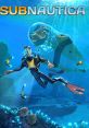 Diver exploring the vibrant underwater world of Subnautica, surrounded by sea life and glowing flora.