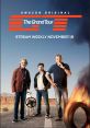 The Grand Tour trio poses on a desert road, featuring humor, adventure, and a tire fire. Stream November 18 on Amazon.