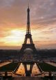 Eiffel Tower at sunset, reflecting in a pond, showcasing the charm of Paris during the enchanting Nuit moments.