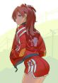 Anime character in sporty red outfit with headphones, embodying the playful spirit of "Yamete Kudasai Originap".