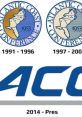 Atlantic Coast Conference logos from 1953 to present, showcasing branding changes over the years in college football.