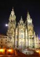 Santiago de Compostela's stunning cathedral illuminated at night, showcasing its intricate architecture and historic beauty.