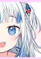 Anime character with blue hair and bright eyes, expressing joy and energy, embodying the essence of "Loli Voice" charm.