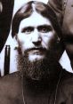 Portrait of Grigori Rasputin, a controversial figure in Russian history, known for his influence over the Romanov family.