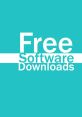 Text promoting free software downloads on a vibrant turquoise background, highlighting accessibility and ease.