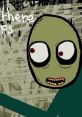 Salad Fingers' eerie character with large eyes and unsettling smile in a surreal, textured background.