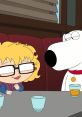 Mort Goldman shares a playful moment with Brian Griffin at a table in a cozy pub, drinks in front of them.