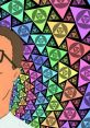 Hank Hill stands out against a vibrant, geometric background of colorful triangles, showcasing his iconic character design.