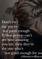 Not Good Enough The opening chords of "Not Good Enough For Truth In Cliche'" by Escape the Fate start softly, building up to