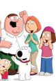 Peter, Lois, Stewie, Brian, Meg, and Chris celebrate together, showcasing the humorous essence of *The Family Guy* series.