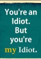 You Are An Idiot "You are an idiot hahaha," the mocking laughter filled the room as the voice rang out loud and clear. It