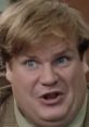 Chris Farley in a comedic scene, showcasing his expressive face and signature humor from a classic film.