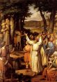 Biblical scene depicting a prophet addressing a gathering, highlighting themes of faith and divine guidance.