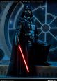 Darth Vader sixth scale figure with a glowing red lightsaber, iconic Star Wars character on a sci-fi backdrop.