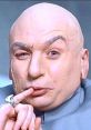 Dr. Evil with a mischievous expression, finger to lips, showcasing his iconic scheming persona from the Austin Powers series.