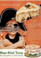 Cheerful child in pirate attire with a pie made from Star-Kist Tuna, promoting fun, creative seafood recipes. Enjoy!