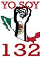 Artistic depiction of Mexico with a raised fist, symbolizing empowerment and the movement 'Yo Soy 132' for social change.