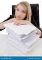 Frustrated woman overwhelmed by a large stack of paperwork, symbolizing stress in the workplace and the need for balance.