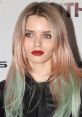 Young woman with vibrant pastel hair, striking makeup, capturing a bohemian aesthetic reminiscent of "Dazed And Confused.