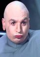 Dr. Evil with a bald head and gray suit, showcasing his iconic facial expressions and menacing charm.