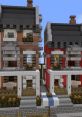 Stunning Minecraft LOL build featuring two creatively designed houses with vibrant details and charming landscaping.