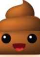 Cute cartoon poop emoji with a smiling face, representing humor and playful expressions in digital communication.