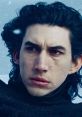 Close-up of Kylo Ren, featuring intense expression and windswept hair, embodying the conflicted nature of Ben Solo.