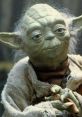 Yoda, the wise Jedi Master, holding a cane, with expressive eyes and distinct green skin, embodying wisdom and intelligence.