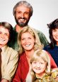 Classic sitcom family cast featuring memorable characters from the show, highlighting its comedic legacy and family dynamics.