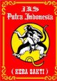 Logo of IKS Putra Indonesia featuring a martial artist with a monkey, representing Kera Sakti style. Bold red and yellow design.