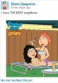 Glenn Quagmire shares his thoughts on neighbors while lounging by the pool with friends in this amusing Family Guy scene.