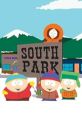 Iconic characters from South Park gather by the famous sign in their snowy hometown, showcasing their playful charm.