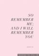 Will Remember The haunting question echoes through the air, a quiet whisper lingering in the back of your mind. "Will you