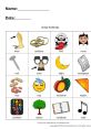 Educational worksheet featuring initial 'N' words for language development, including images of knee, nurse, and nature.