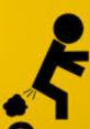 Playful graphic of a stick figure using The Fart Machine, humorously depicting a comical fart sound.