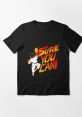 Black t-shirt featuring "Sure You Can" graphic with a dynamic martial artist in action, showcasing confidence and energy.