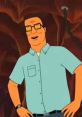 Hank Hill smiling in a casual shirt, embodying humor from the classic prank call scene in King of the Hill.