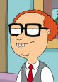 Mort Goldman, the quirky character from "Family Guy," sporting glasses and a suit, with a mischievous smile.