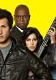 Brooklyn Nine-Nine characters showcase humor and camaraderie against a vibrant yellow backdrop, capturing the show's essence.