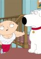 Stewie Griffin confronts Brian Griffin in a humorous scene, showcasing their iconic prank call dynamic from Family Guy.